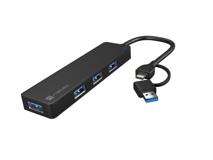 Rozbočovač Natec MAYFLY 4xUSB-A 3.0 HUB + USB-A adaptér NHU-2023