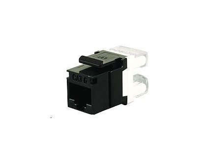 Solarix zárezový keystone CAT6 UTP RJ45 čierny SXKJ-6-UTP-BK 25286601