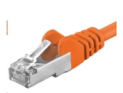 PREMIUMCORD Patch kábel CAT6a S-FTP, RJ45-RJ45, AWG 26/7 10m oranžový sp6asftp100E