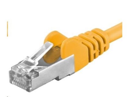 PREMIUMCORD Patch kábel CAT6a S-FTP, RJ45-RJ45, AWG 26/7 10m žltý sp6asftp100Y