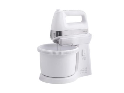 Orava SL-400 C ruční šlehač s nádobou, 400 W, 85 dB, 5 rychlostí, 2.5 l objem mísy, pulzní spínač, bílá SL-400 C
