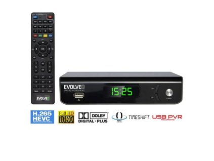 EVOLVEO Omega S3, HD DVB-T2 H.265/HEVC rekordér DT-3075-T2-HEVC