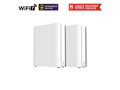 ASUS ZenWifi BQ16 2-pack, WiFi7 Extendable Router, AiMesh, 2x WAN/LAN, 3x LAN, 1x USB 3.0 90IG08K0-MO3N2V