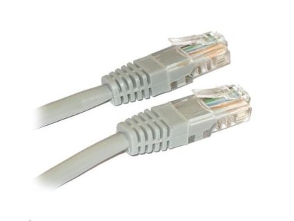 XtendLan patch kabel Cat5E, UTP - 0,5m, šedý (prodej po 10 ks) PK_5UTP005grey