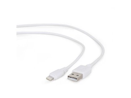 Gembird kábel nabíjací Lightning 8-pin (M) na USB 2.0 (M), 2 m, biely CC-USB2-AMLM-2M-W