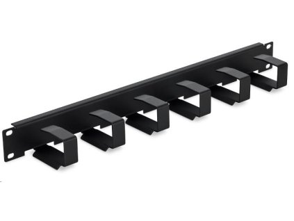 TRITON 19" viazací panel 1U, 6x viazacie háčiky 70x27 mm, čierny RAB-VP-X23-A1