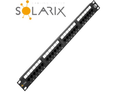SOLARIX 19" Patch panel 24 x RJ45 CAT5E UTP 150 MH SX24-5E-UTP-BK