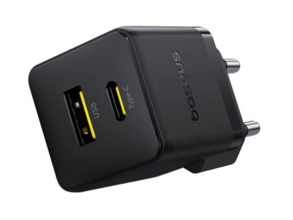Baseus Rýchlonabíjačka do siete Palm 30W 1xUSB-A 1xUSB-C PD QC 3.0 čierna 6932172672478