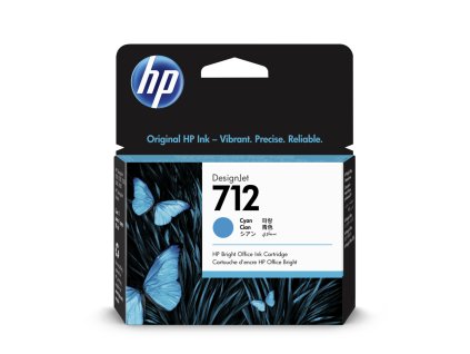 HP 712 Atramentová náplň azúrová, 3ED67A 3ED67A