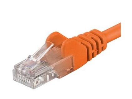 Patch kábel UTP RJ45-RJ45 level 5e 0.5m, oranžová sputp005E