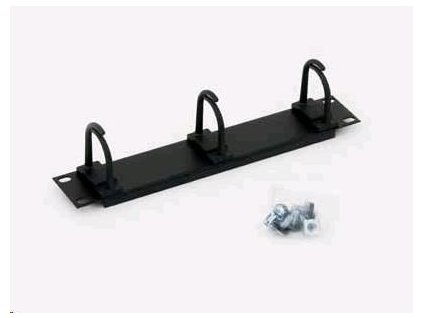 TRITON 10" vyväzovací panel 1U 3x plastové držadlo, čierny RAB-VP-X02-C1