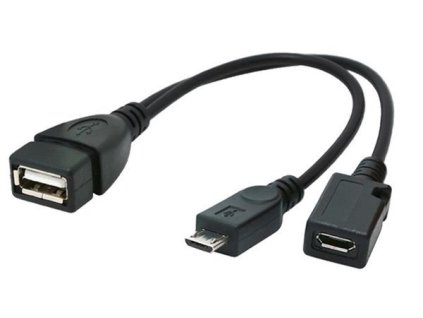 Gembird adaptér OTG USB (AF) / Micro-USB (BF) na Micro-USB (BM), kábel, 0.15 m A-OTG-AFBM-04