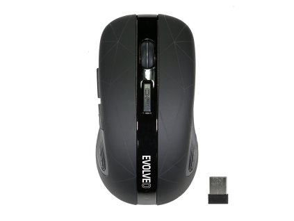EVOLVEO WM430/Herná/Optická/1 600 DPI/Bezdrôtová USB/Čierna WM430