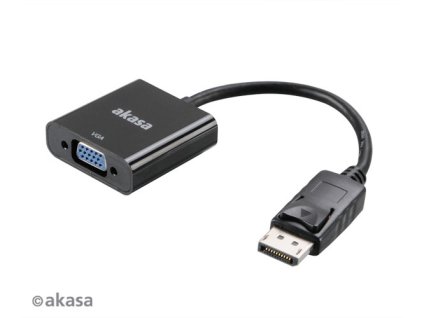 AKASA - adaptér DP na D-sub - 20 cm AK-CBDP04-20BK
