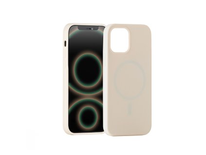 Silikónový kryt CARNEVAL SNAP pre iPhone 12 Pro Max s MagSafe - béžová ERCSIP12MXMGLQ-GD
