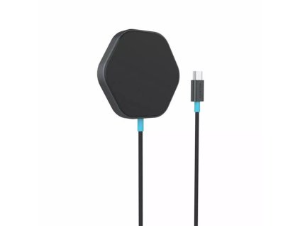Canyon Hexagon 110, magnetická bezdrôtová nabíjačka, výkon 15W, čierna CNS-WCS110