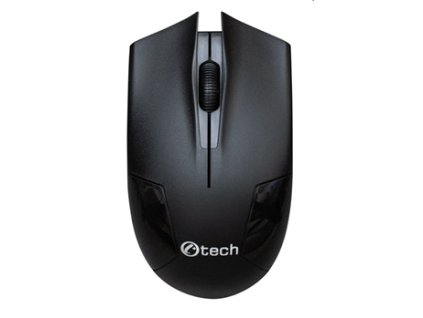 Myš C-TECH WLM-08, čierna, bezdrôtová, 1200DPI, 3 tlačidlá, USB nano receiver WLM-08