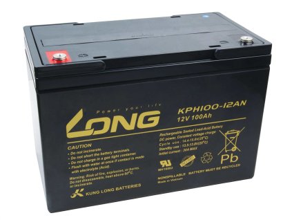 LONG baterie 12V 100Ah M6 HighRate LongLife 12 let (KPH100-12AN) PBLO-12V100-F8AHL