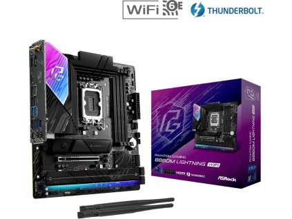 ASRock MB Sc LGA1851 B860M Lightning WiFi, Intel B860, 4xDDR5, 1xThunderbolt, 1xDP, 1xHDMI, WiFi, mATX B860M Lightning WiFi