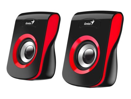 GENIUS repro SP-Q180 Red/ 2.0/ 6W/ USB napájení/ 3,5" jack/ černočervené 31730026401