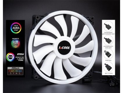 1stCOOL AURA EVO ARGB PWM Ring 20cm ventilátor F20-AURA-EVO-R