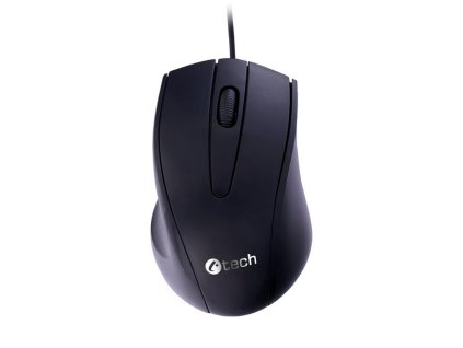 C-TECH Myš WM-07/Ergonomická/Optická/Pre pravákov/1 200 DPI/Drôtová USB/Čierna WM-07
