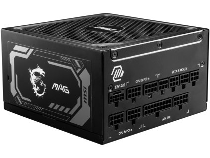 MSI zdroj MAG A1000GL PCIE5/ 1000W/ ATX3.1/ akt. PFC/ 7 let celk. záruka/ 135mm fan/ modulární kabeláž/ 80PLUS Gold 306-7ZP9B11-CE0