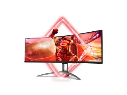 AOC AG493UCX2 49"W VA LED 5120x1440 80 000 000:1 4ms 550cd 2xDP 2xHDMI USB-C(65W) 165Hz repro AG493UCX2