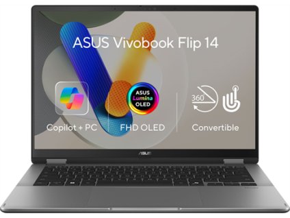 ASUS Vivobook Flip 14/Core U7-256V/16GB/1TB SSD/Intel UMA/14" OLED /Win11Home/Gray TP3407SA-OLED021W