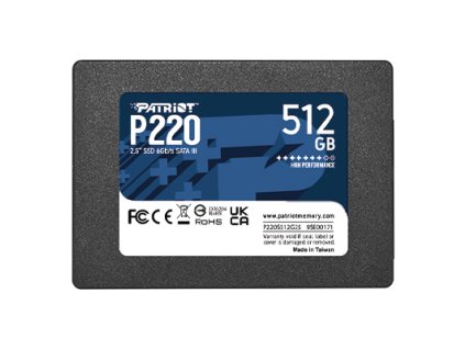 PATRIOT P220/512GB/SSD/2.5''/SATA/3R P220S512G25
