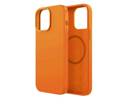 Silikónový kryt CARNEVAL SNAP pre iPhone 14 Pro Max s MagSafe - oranžová ERCSIP14PMMGLQ-YL
