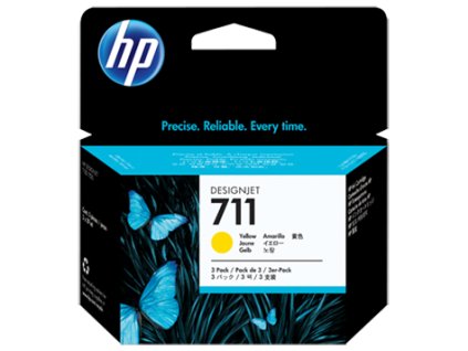 HP náplň č. 711 žltá, 29 ml - 3 ks v balení CZ136A