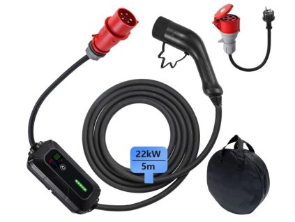 IMMAX cestovní nabíjecí stanice pro elektromobily EV/PHEV AC Type 2, 22 kW NSE002