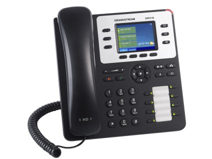 Grandstream GXP2130, 2,8'' LCD bar. displej, 3 SIP účty, 4 prog. hr., 8 BLF, BT, dual Gbit port, PoE GXP2130