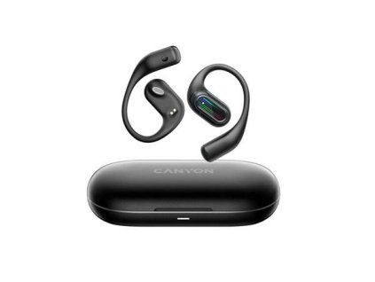 Canyon OnFlow 12, TWS slúchadlá na uši, BT 5.4, technológia Air Conduction, nabíjacie puzdro, výdrž 8/50hod, čierne CNS-TWS12BK