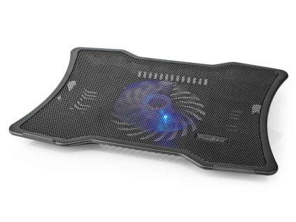 NEDIS stojan na notebook/ univerzální/ pro notebooky do 17"/ 1x ventilátor 125 mm/ USB/ plast-kov/ černý NBCR101BK