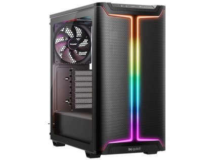 Be quiet! skříň PURE BASE 501DX / ATX / 3x140mm PWM ARGB fan / ARGB LED pásek / USB3.2 / temperované sklo / černá BGW76