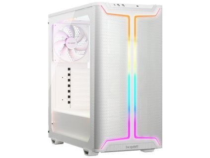 Be quiet! skříň PURE BASE 501DX / ATX / 3x140mm PWM ARGB fan / ARGB LED pásek / USB3.2 / temperované sklo / bílá BGW77