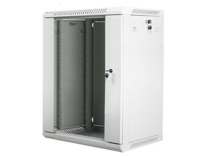 Nástenný rack 19'' 15U 600X450mm sivý flat pack WF01-6415-10S