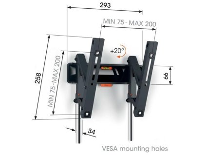 Vogels COMFORT TVM3213 TV držiak s náklonom S pre TV 19-43" TVM3213