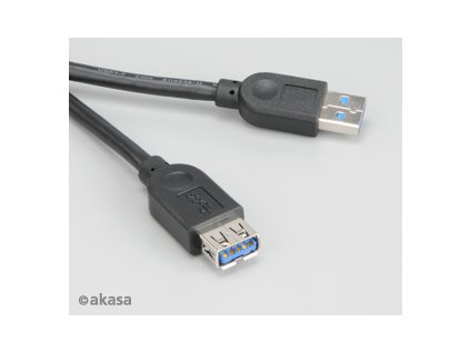 AKASA - predlžovací kábel USB 3.0 typ A - 1,5 m AK-CBUB02-15BK