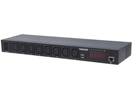 Intellinet distribučný panel PDU, 8x zásuvka C13, rack 1U, odpojiteľný kábel 16A, monitorovanie 163682