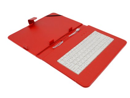 AIREN AiTab Leather Case 4 with USB Keyboard 10'' RED (CZ/ SK/DE/UK/US.. layout) Leather Case 4 10R