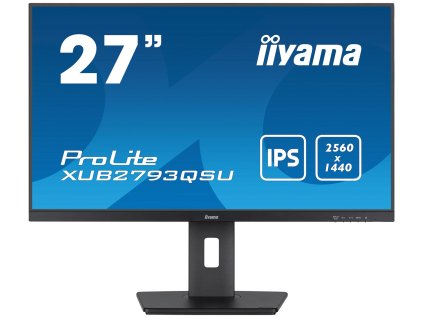 iiyama ProLite/XUB2793QSU-B7/27''/IPS/QHD/100Hz/1ms/Black/3R XUB2793QSU-B7