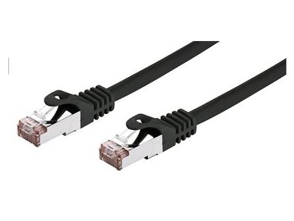 Kábel C-TECH patchcord Cat6, FTP, čierny, 2m CB-PP6F-2BK