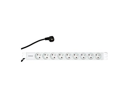 Napájací panel PDU 19'', 9x ČSN, 1U, kábel 2 m IU070110
