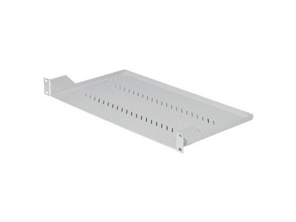 TRITON Regál s perforáciou 19", 1U/250 mm, nosnosť 20 kg, čierny RAB-UP-250-A1