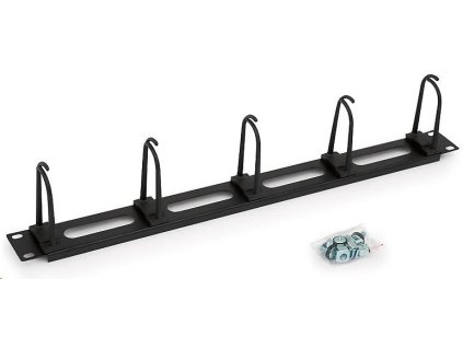 TRITON 19" priechodný panel 1U - 5x plastové držadlo veľké, čierne RAB-VP-X16-A1
