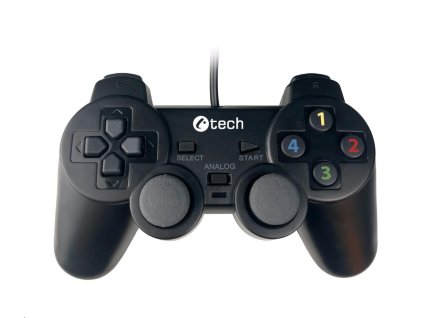 C-TECH gamepad Callon pro PC/PS3, 2x analog, X-input, vibrační, 1,8m kabel, USB GP-05