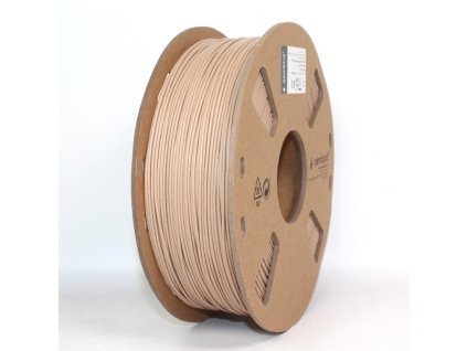 GEMBIRD Tisková struna (filament) PLA, 1,75mm, 1kg, přírodní dřevo 3DP-PLA-WD-01-NAT
